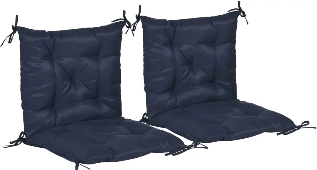 Outsunny Outdoor zitkussen set-Polyester, schuim-98L x 50B x 8H cm-Blauw