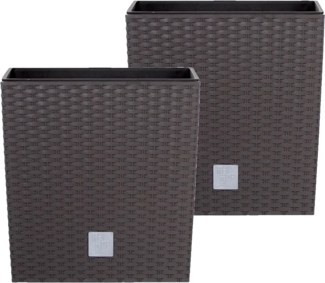 Prosperplast Rato Low Plantenpot 32x32x33cm - Bruin - afbeelding 3 van 6