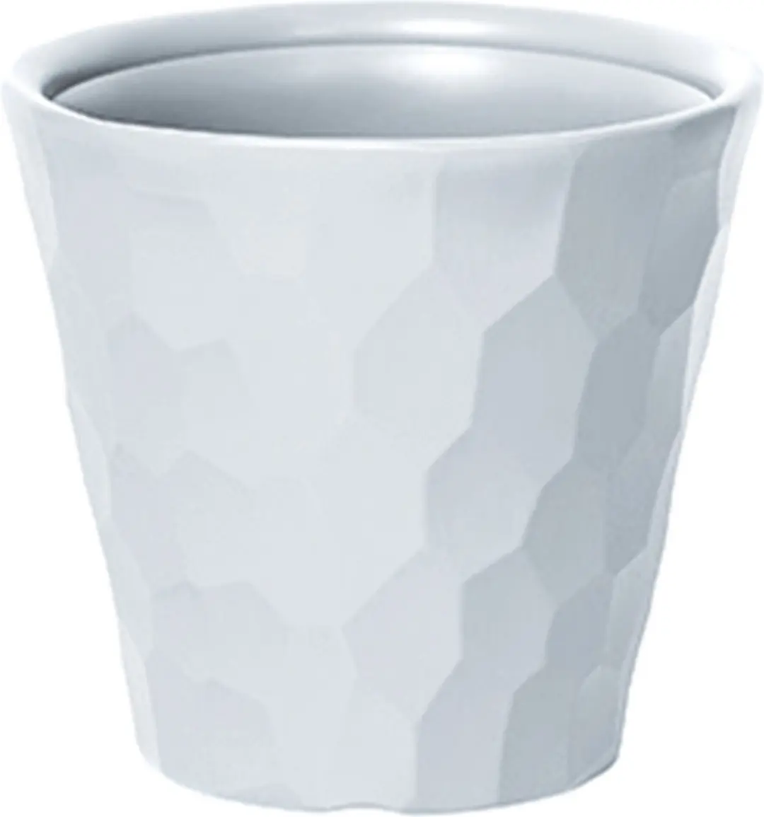 Prosperplast Rocka bloempot kunststof wit - 19 liter - rond - binnen en buiten