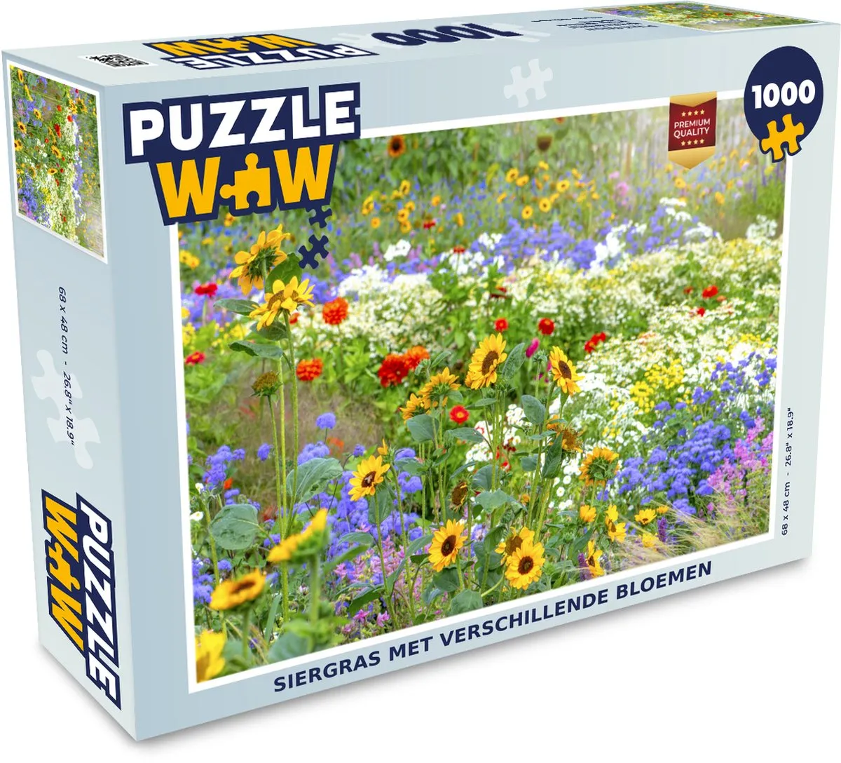 PuzzleWow Legpuzzel 1000 Stuks Siergras Multicolor