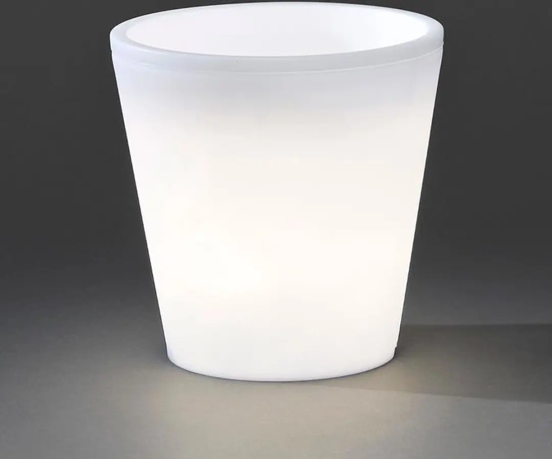 Konstsmide Assisi LED Bloempot Ø28cm Wit - afbeelding 5 van 6