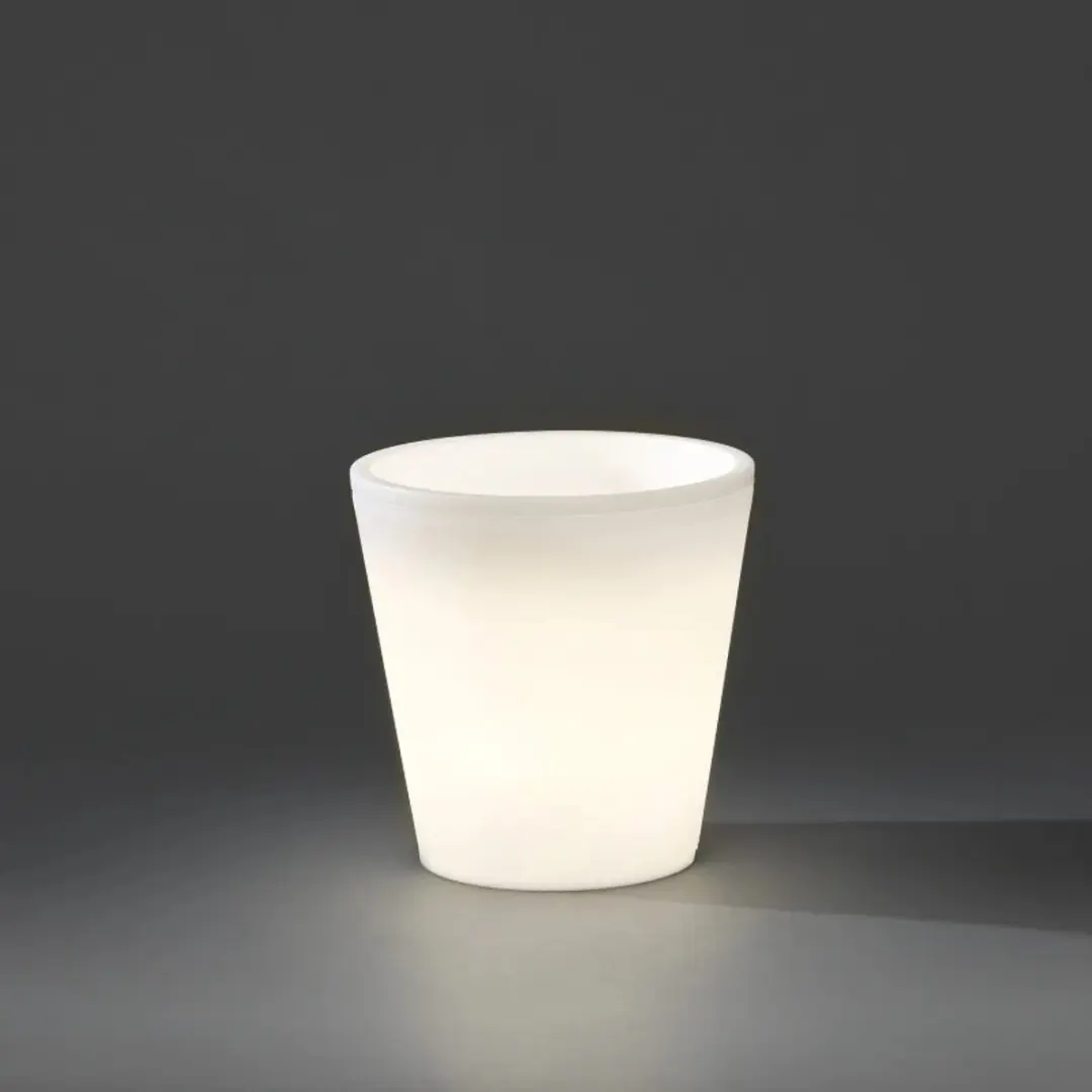 Konstsmide Assisi LED Bloempot Ø28cm Wit - afbeelding 3 van 6