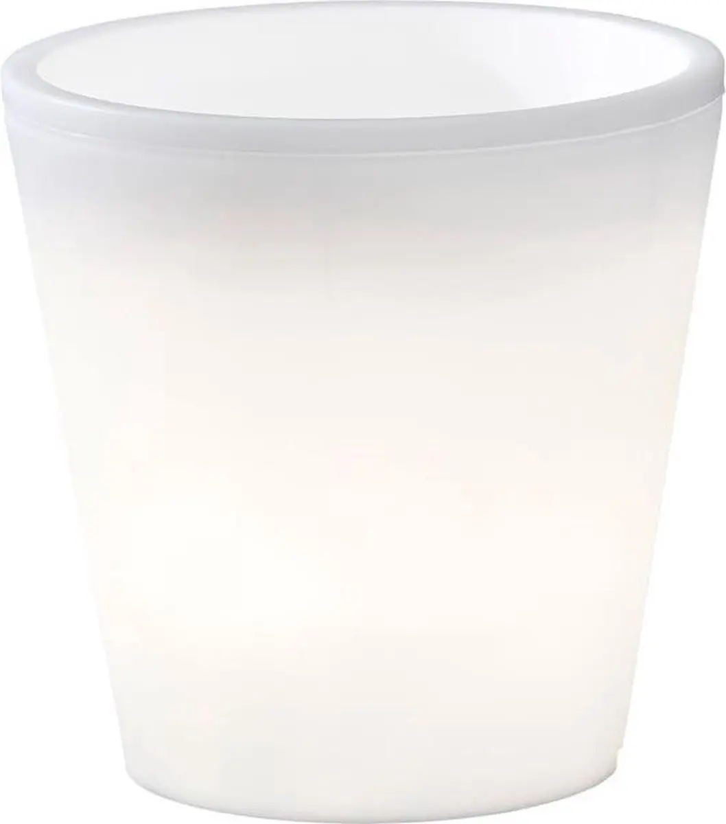 Konstsmide Assisi LED Bloempot Ø28cm Wit
