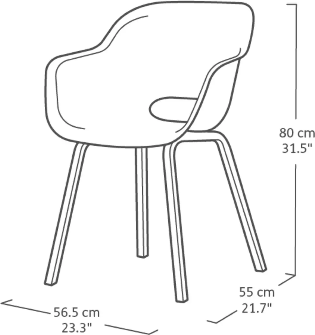 Keter Noa Tuinstoel - 2 Stuks - Zwart - afbeelding 2 van 5