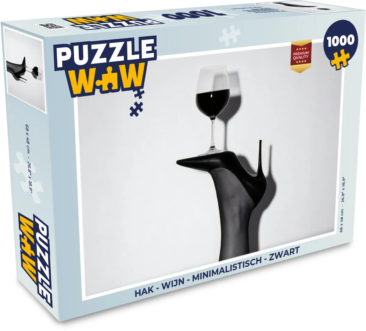 PuzzleWow Hak Wijn Legpuzzel 1000 Stuks - Zwart