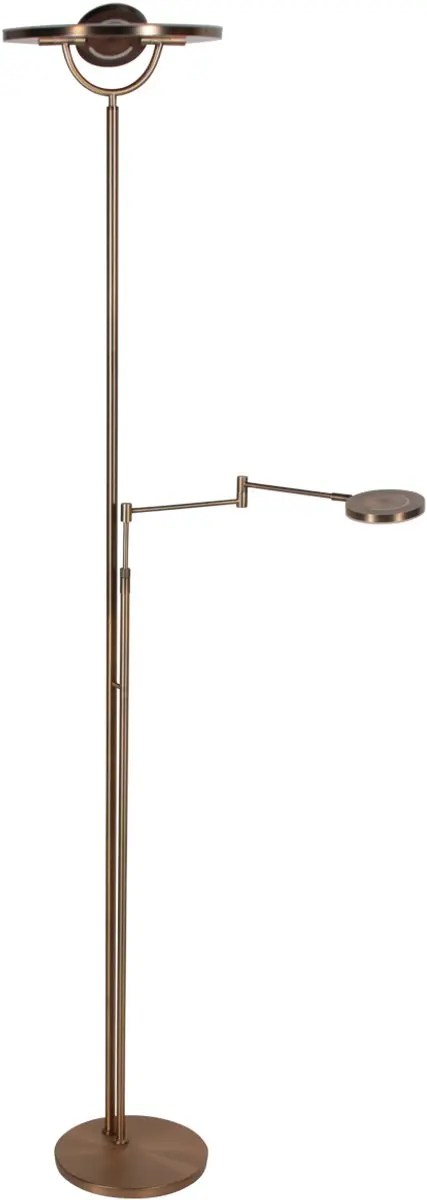 Bronzen vloerlamp Soleil 2 4386BR 185 cm hoog, kleurinstelbaar, modern design