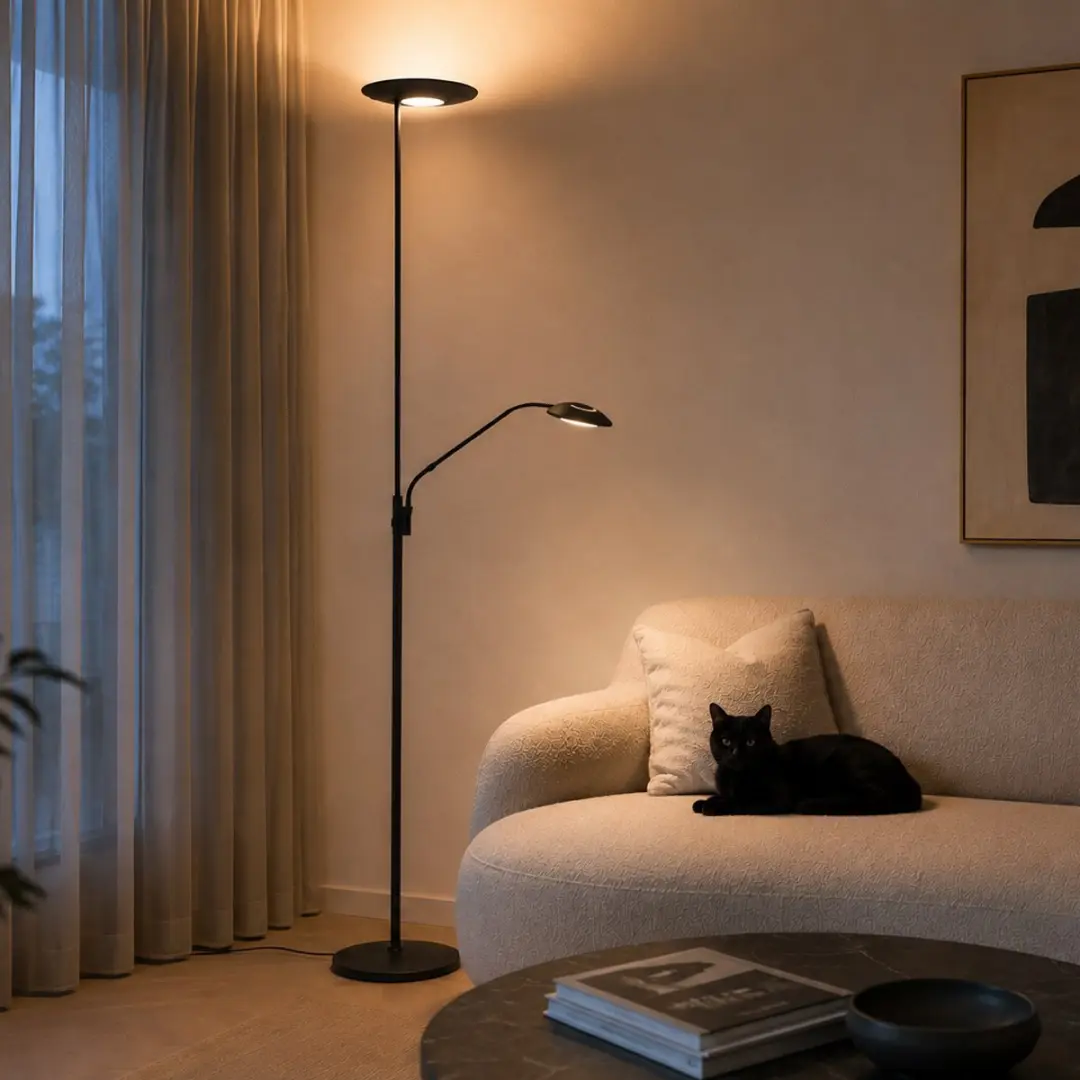 Steinhauer Zenith2 Vloerlamp - 4940lm - Zwart - afbeelding 6 van 6