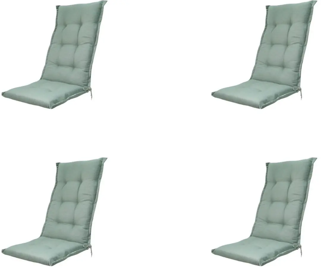 4 x Tuinstoelkussen hoog ca. 123x50 cm Napels kaki water repellent coating