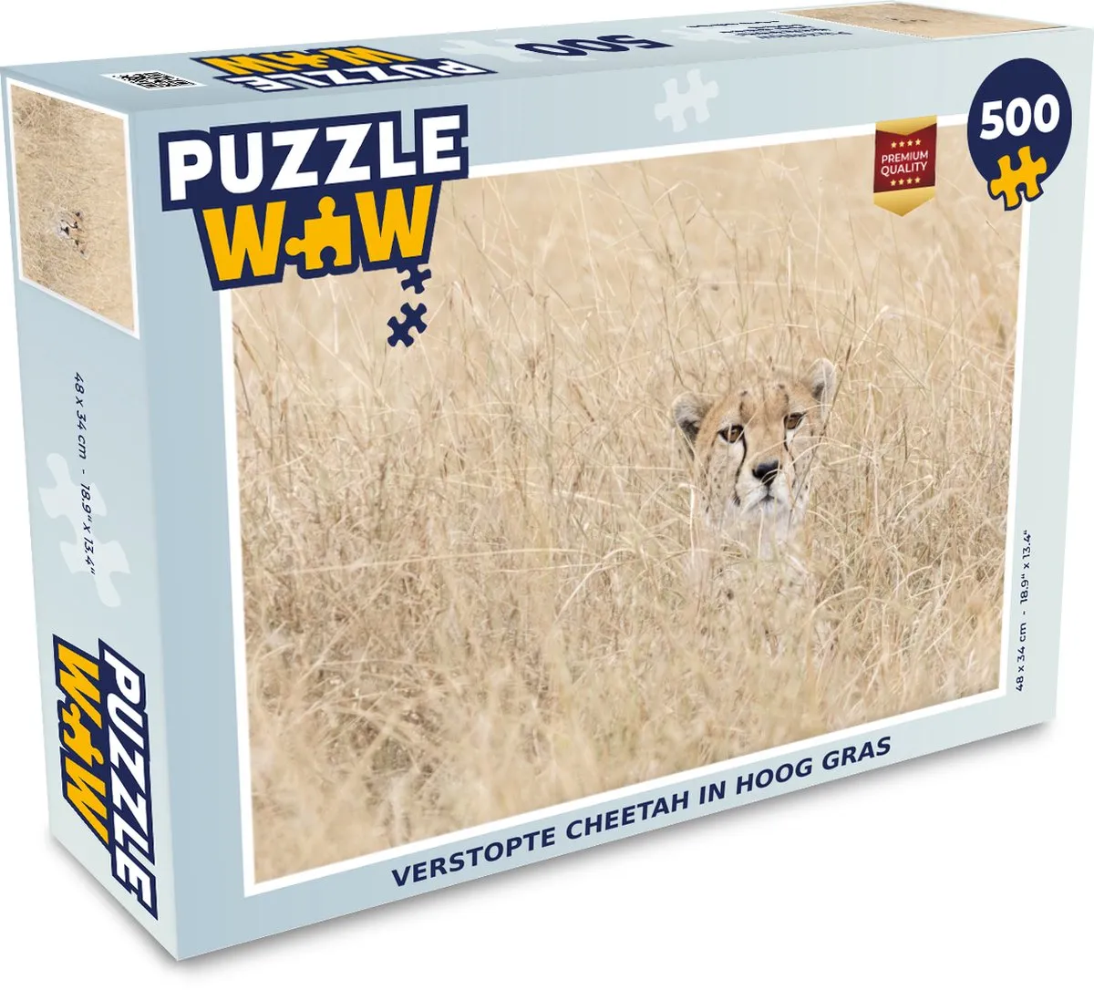 PuzzleWow Verstopte Cheetah Legpuzzel 500 Stuks
