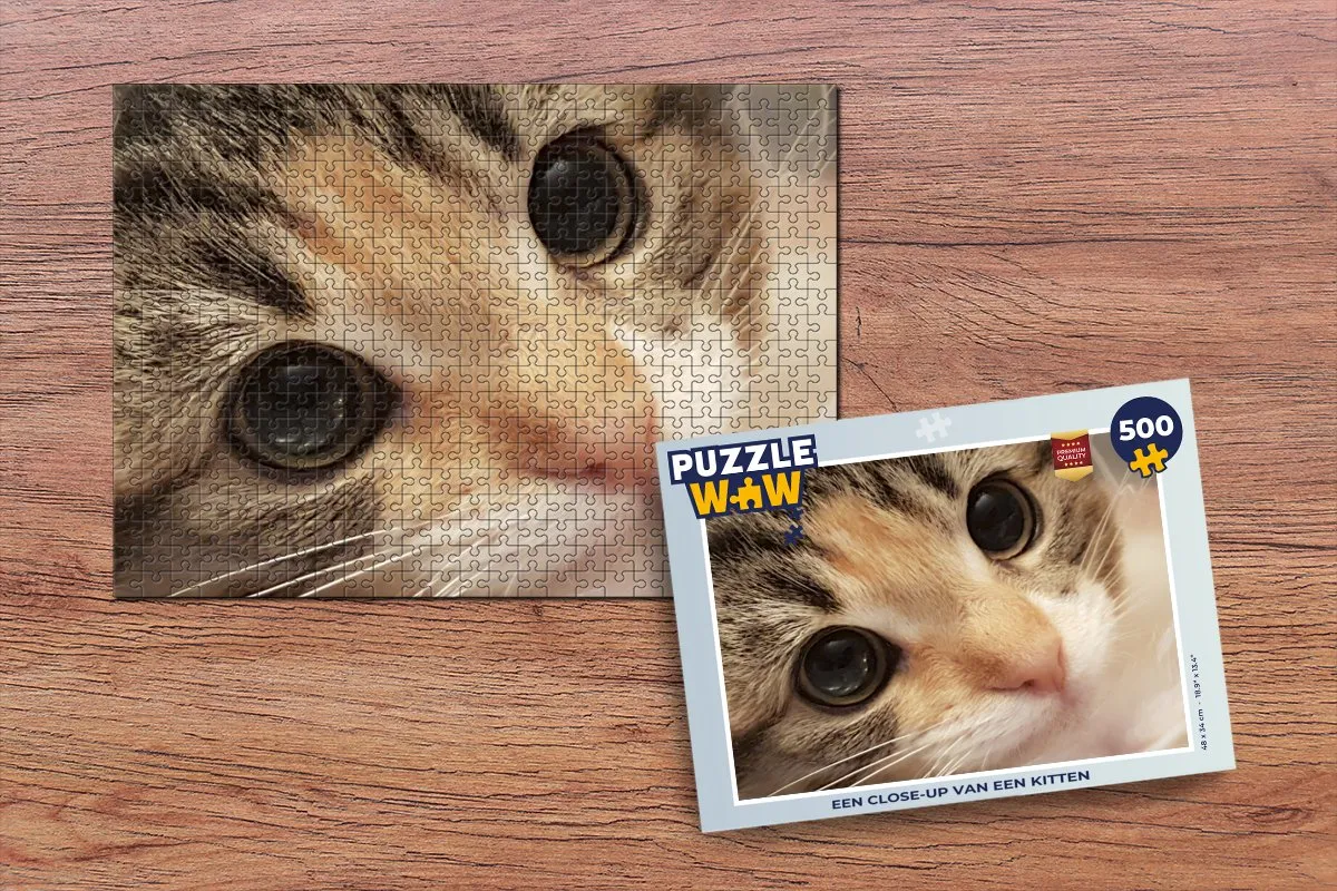 PuzzleWow Legpuzzel Kitten 500 Stuks - Multicolor
