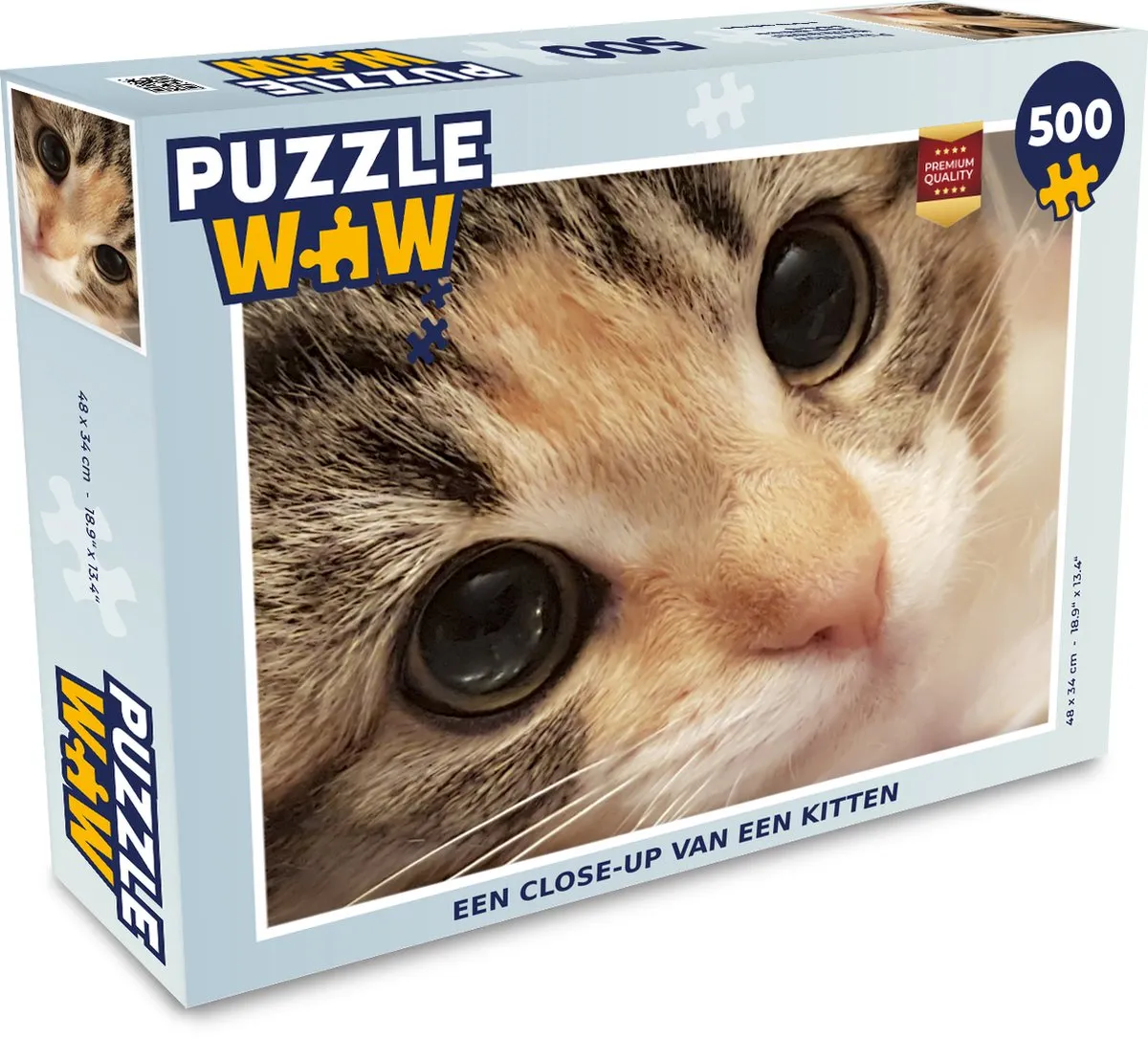 PuzzleWow Legpuzzel Kitten 500 Stuks - Multicolor