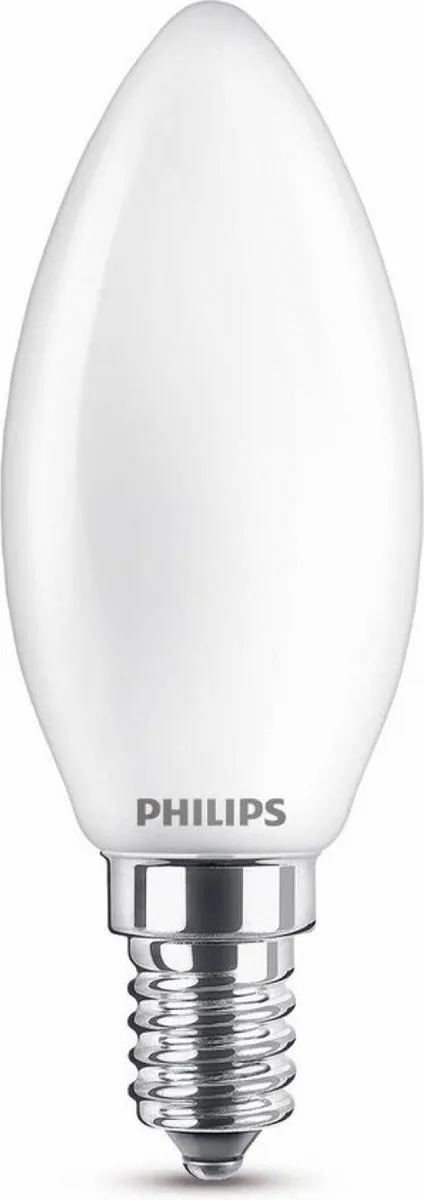 Philips LED Kaarslamp E14 6.5W Warmwit Mat