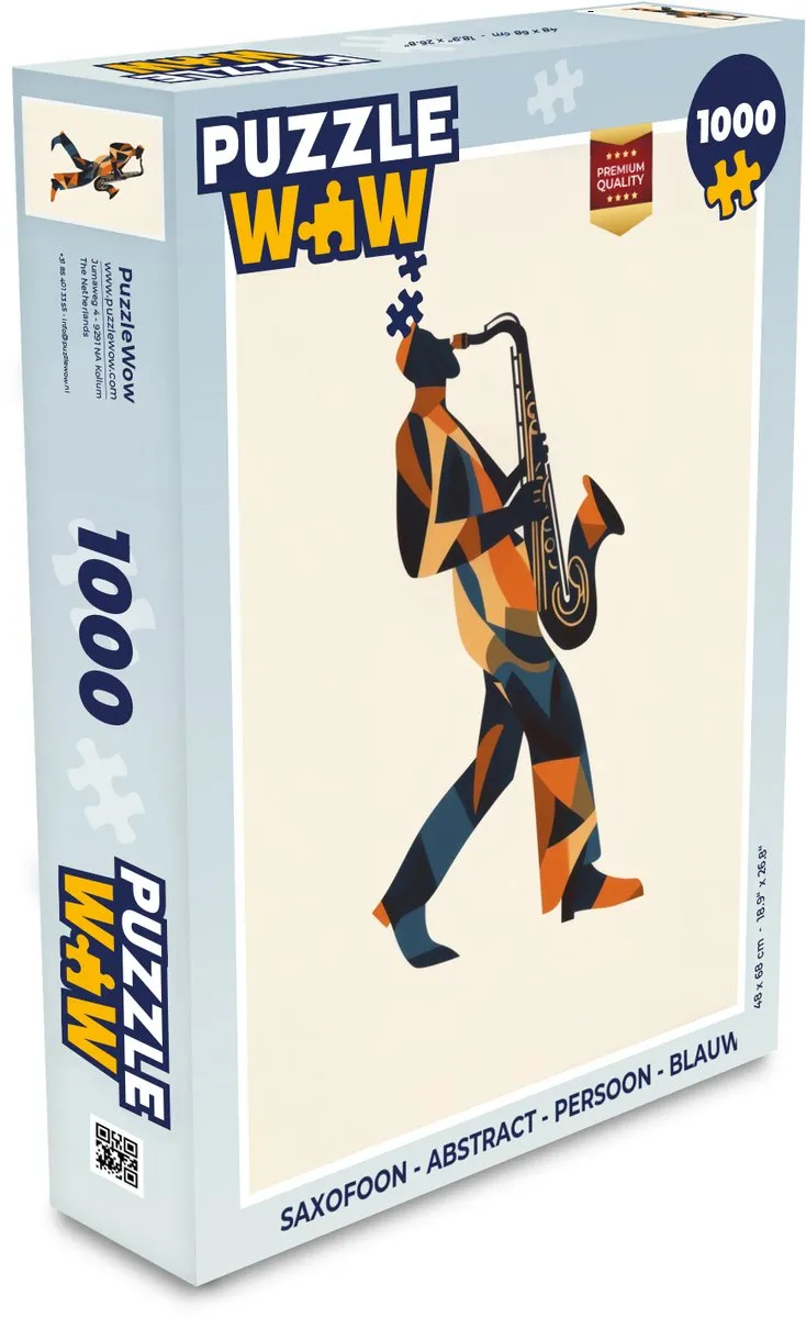 PuzzleWow Saxofoon Abstract Legpuzzel 1000 Stuks