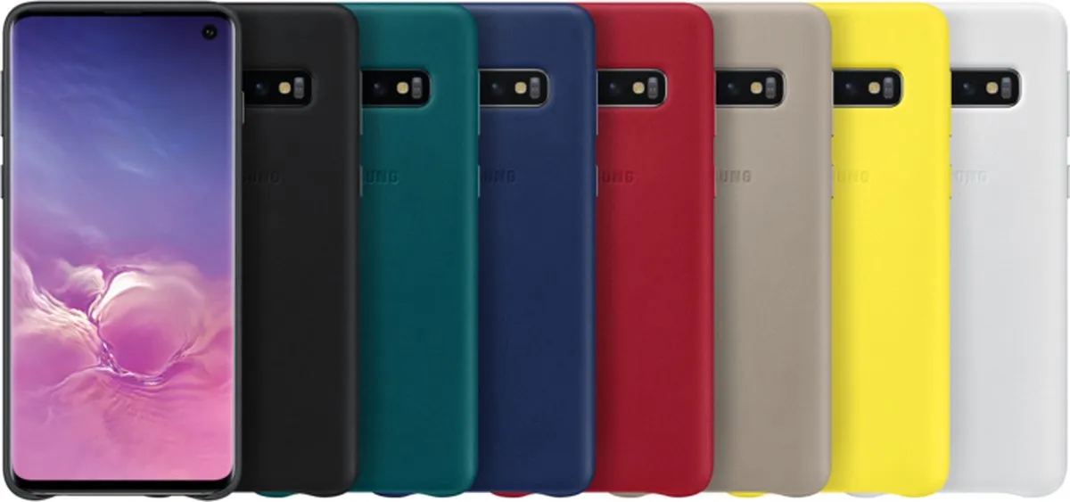 Samsung Galaxy S10 Leren Backcover - Grijs EF-VG973LJEGWW - afbeelding 6 van 6