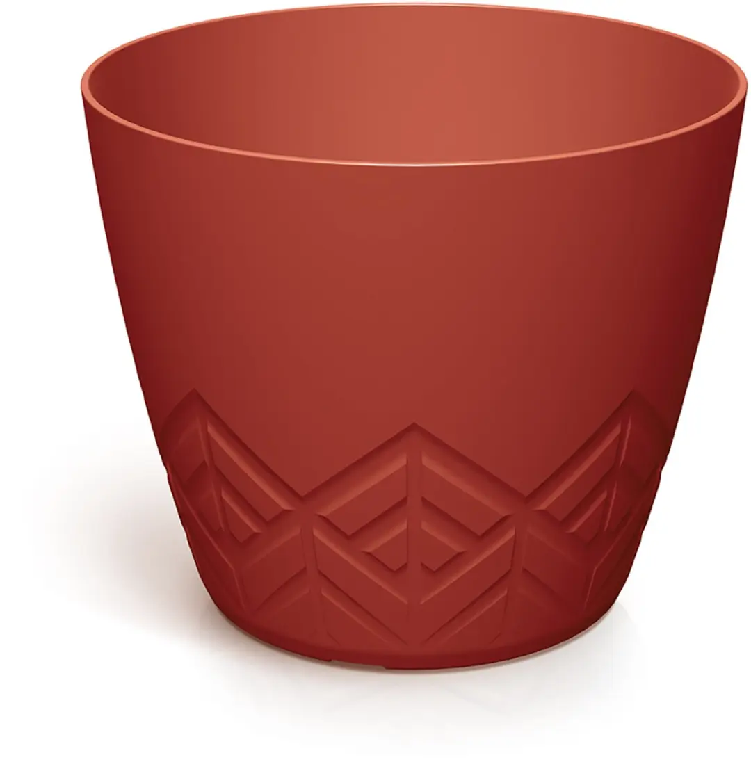 Bloempot Rond Areco Round 14cm RETRO ROOD Prosperplast / 3 STUKS!