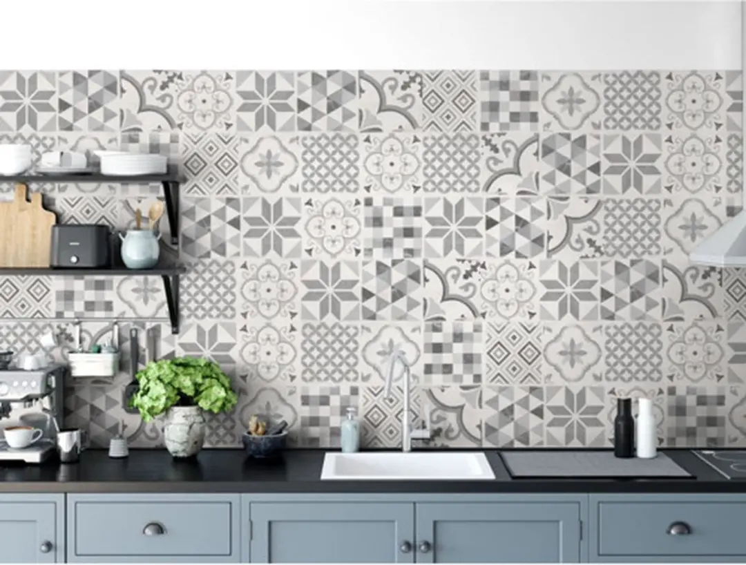Grosfillex 9 st Wandpaneel Accent 15,4x120 cm Andaluz grijs