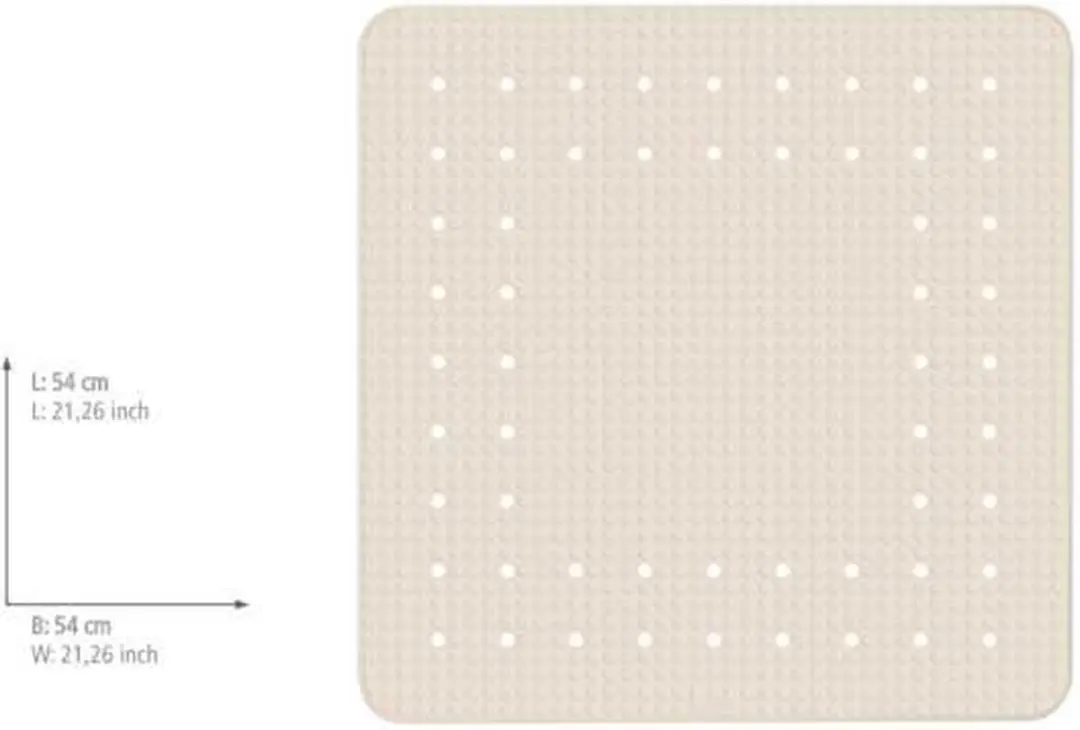 Wenko Mirasol Badmat 54x54cm Beige - afbeelding 4 van 5