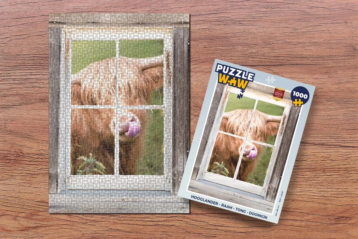 PuzzleWow Hooglander Legpuzzel 1000 Stuks - Multicolor