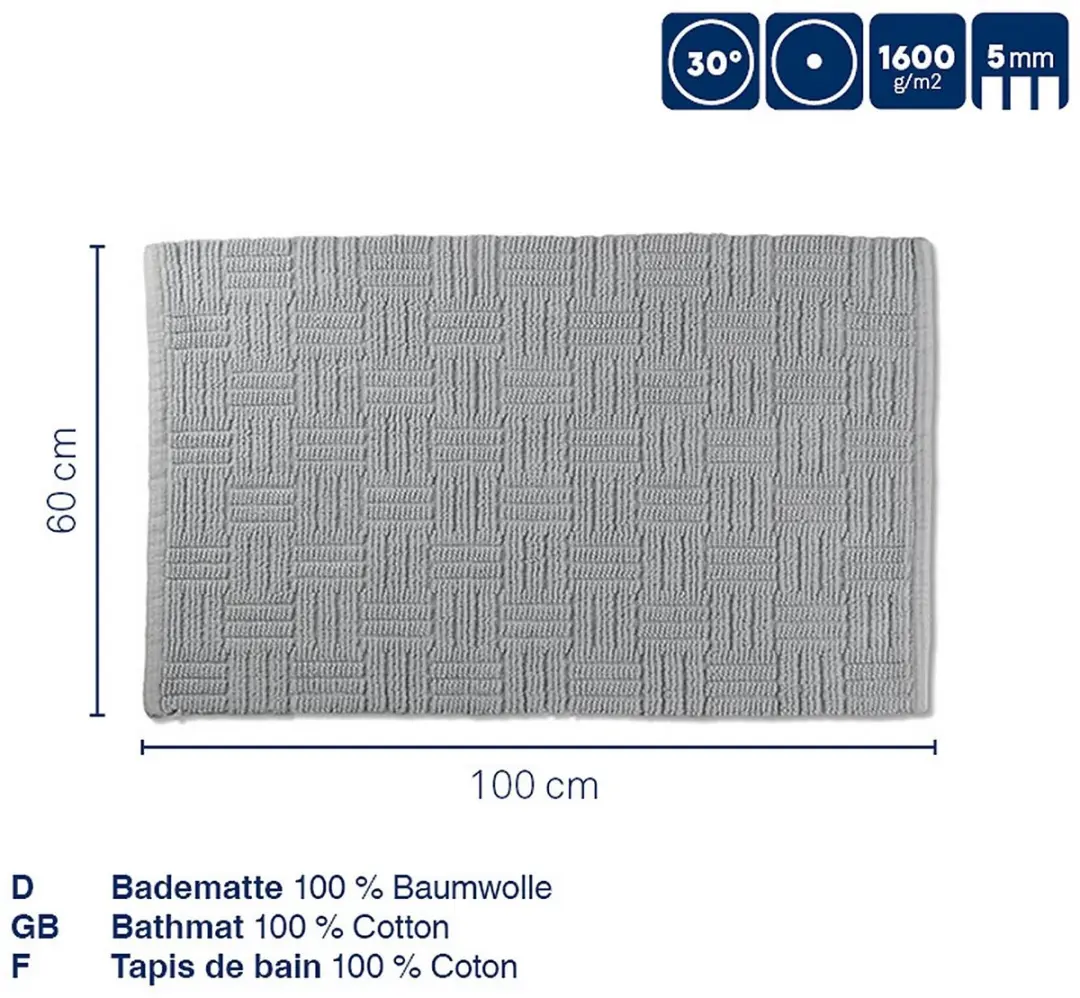 Kela Leana Badmat 100x60cm Granietgrijs - afbeelding 6 van 6