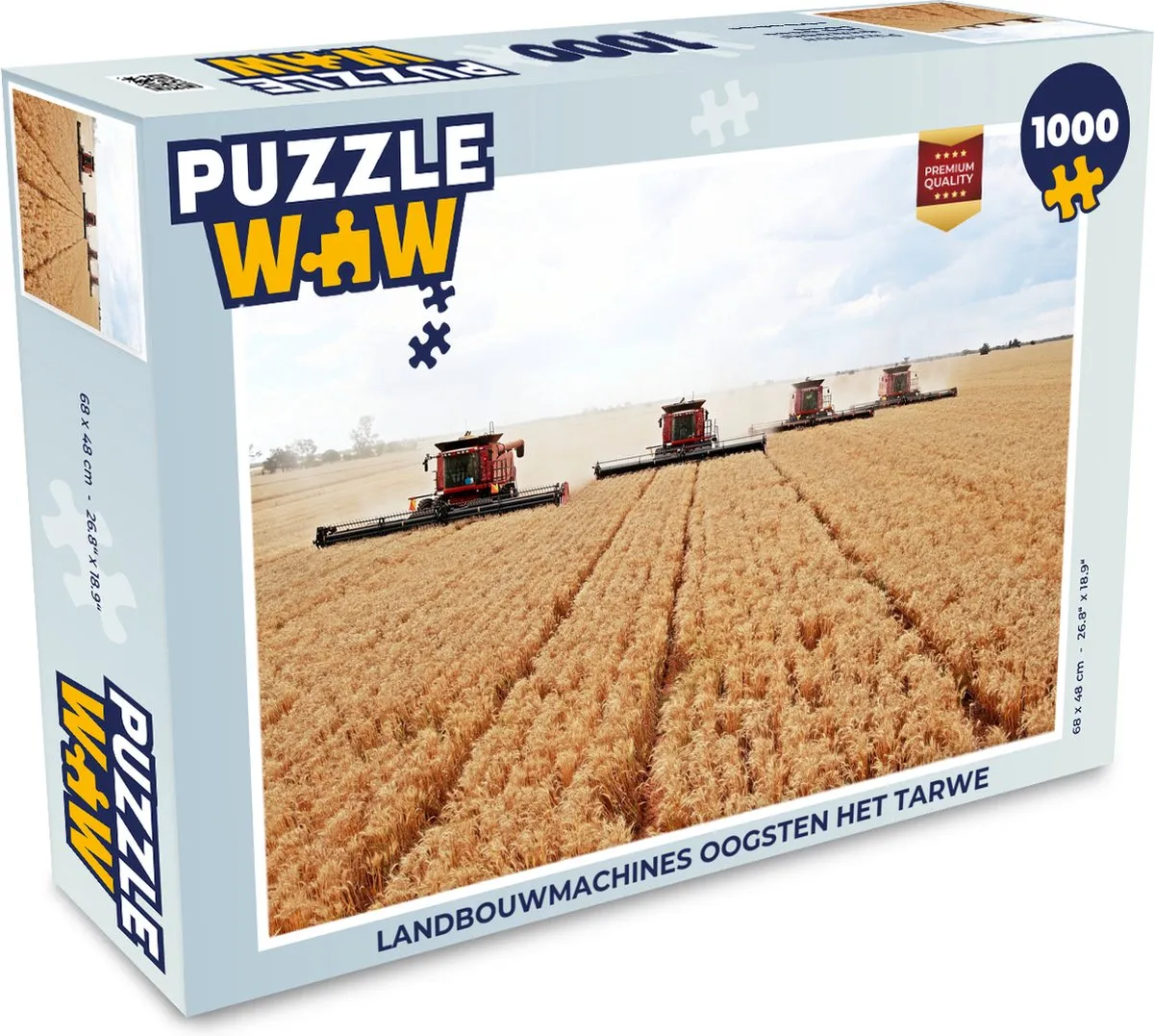 PuzzleWow Landbouwmachines Oogsten Tarwe Legpuzzel 1000 Stuks