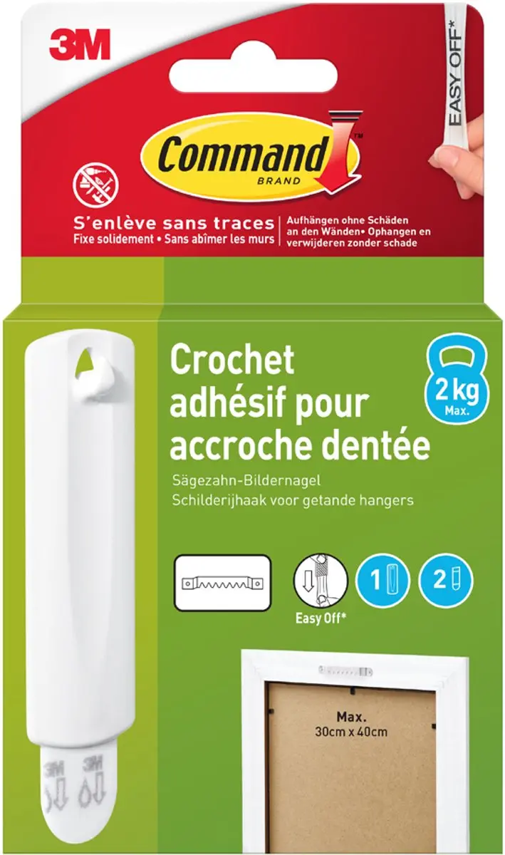 3M Command Schilderijhaak 17040C - 2 Strips - afbeelding 5 van 6