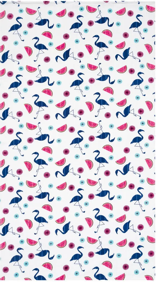 Crivit Velours strandlaken 170 x 93cm Flamingo