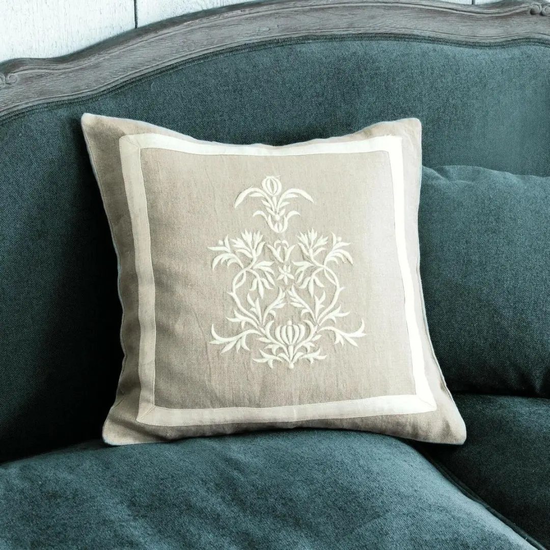 Loberon Many Kussenhoes - Beige/Crème - afbeelding 4 van 6