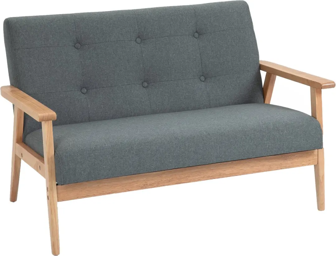 HOMCOM Doppelsofa mit Holzgestell 833-913V02