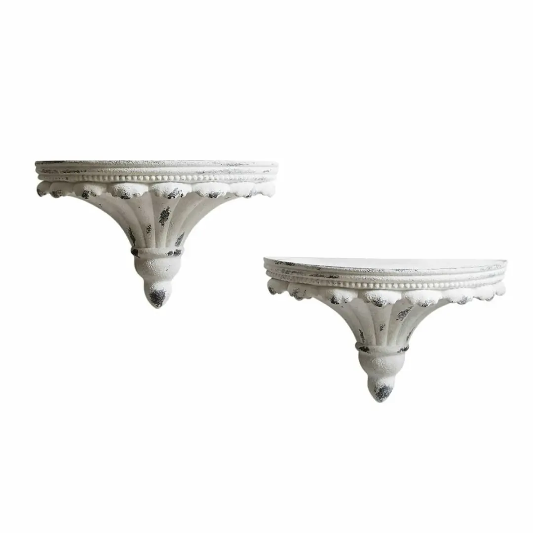 Loberon Liara Wandconsole Set - 2 Stuks Antiekwit - afbeelding 3 van 6