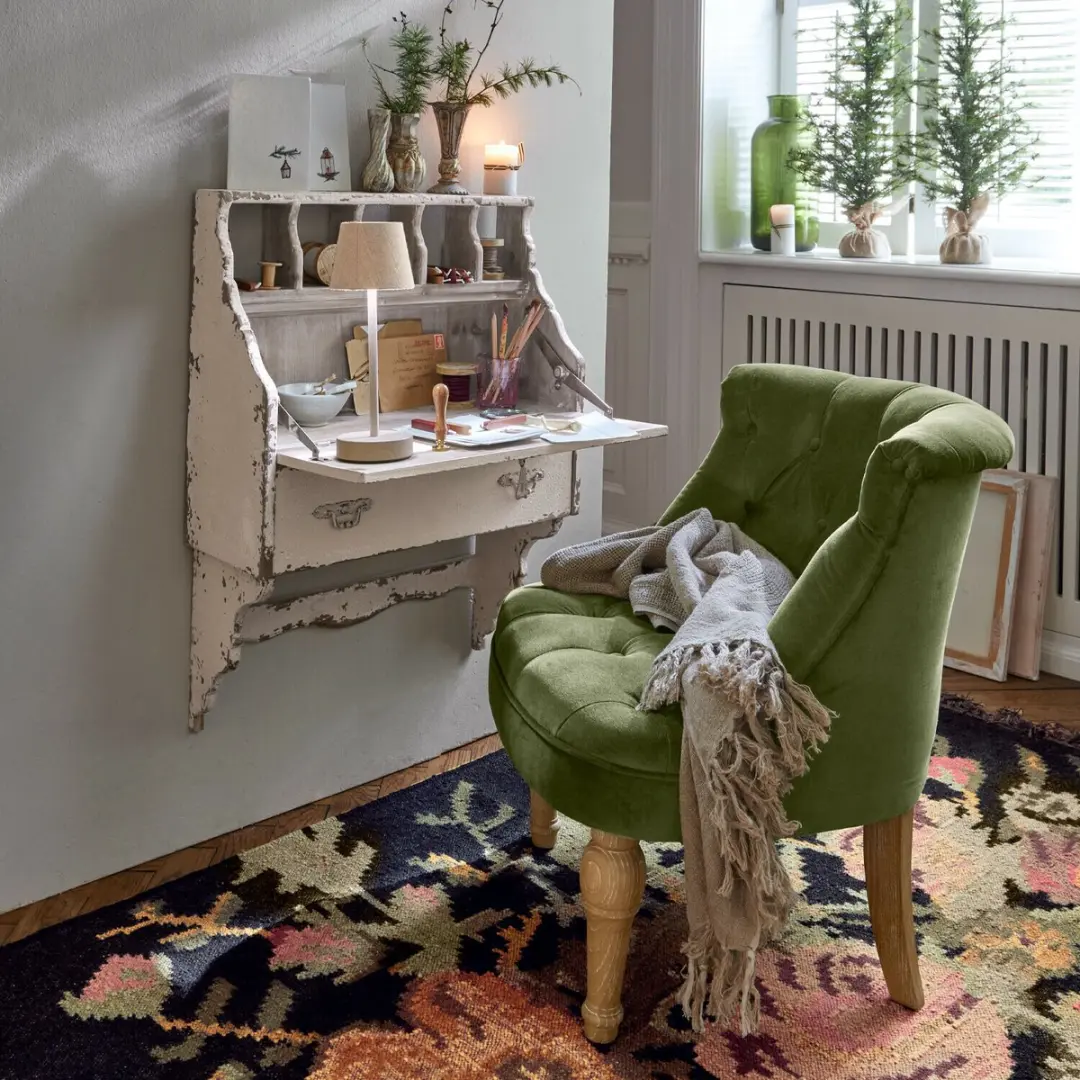 Loberon Wandsecretaire Sandrine - Antiekbeige - afbeelding 2 van 6