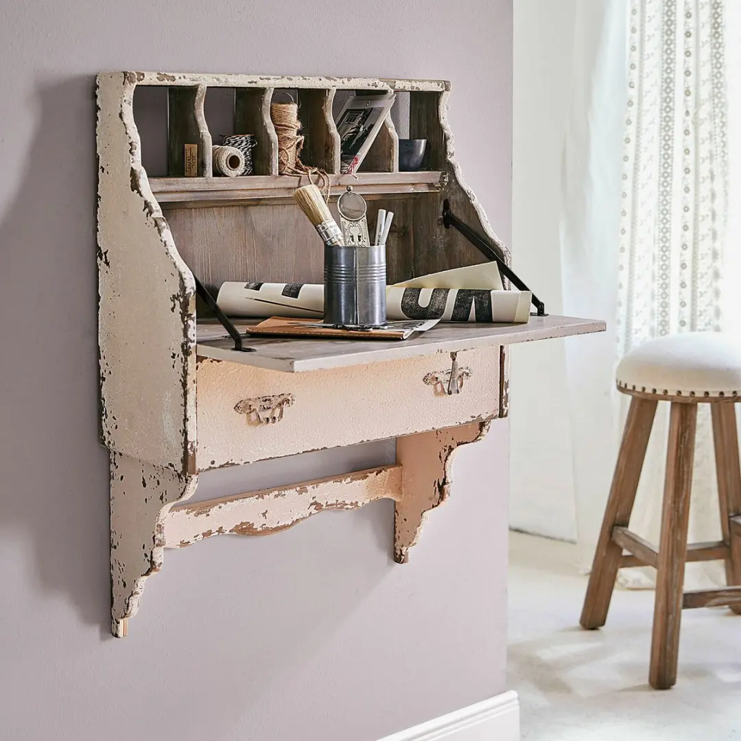 Loberon Wandsecretaire Sandrine - Antiekbeige - afbeelding 4 van 6