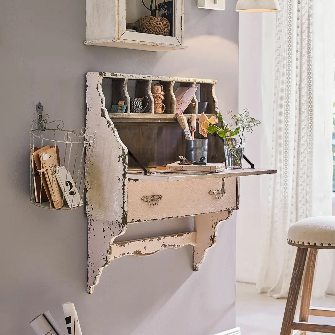 Loberon Wandsecretaire Sandrine - Antiekbeige - afbeelding 5 van 6
