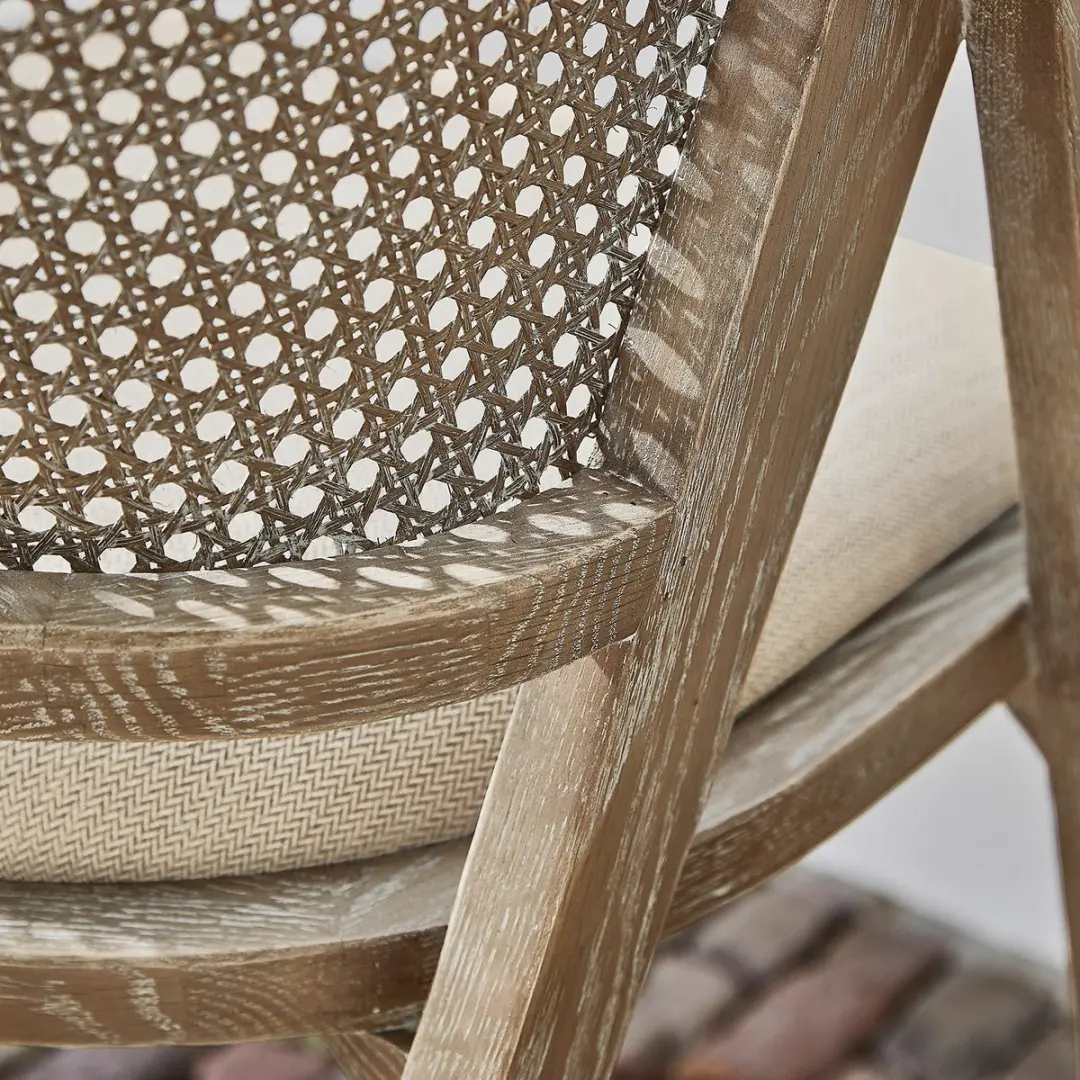 Loberon Collaroy Stoel - Bruin/Beige - afbeelding 5 van 6