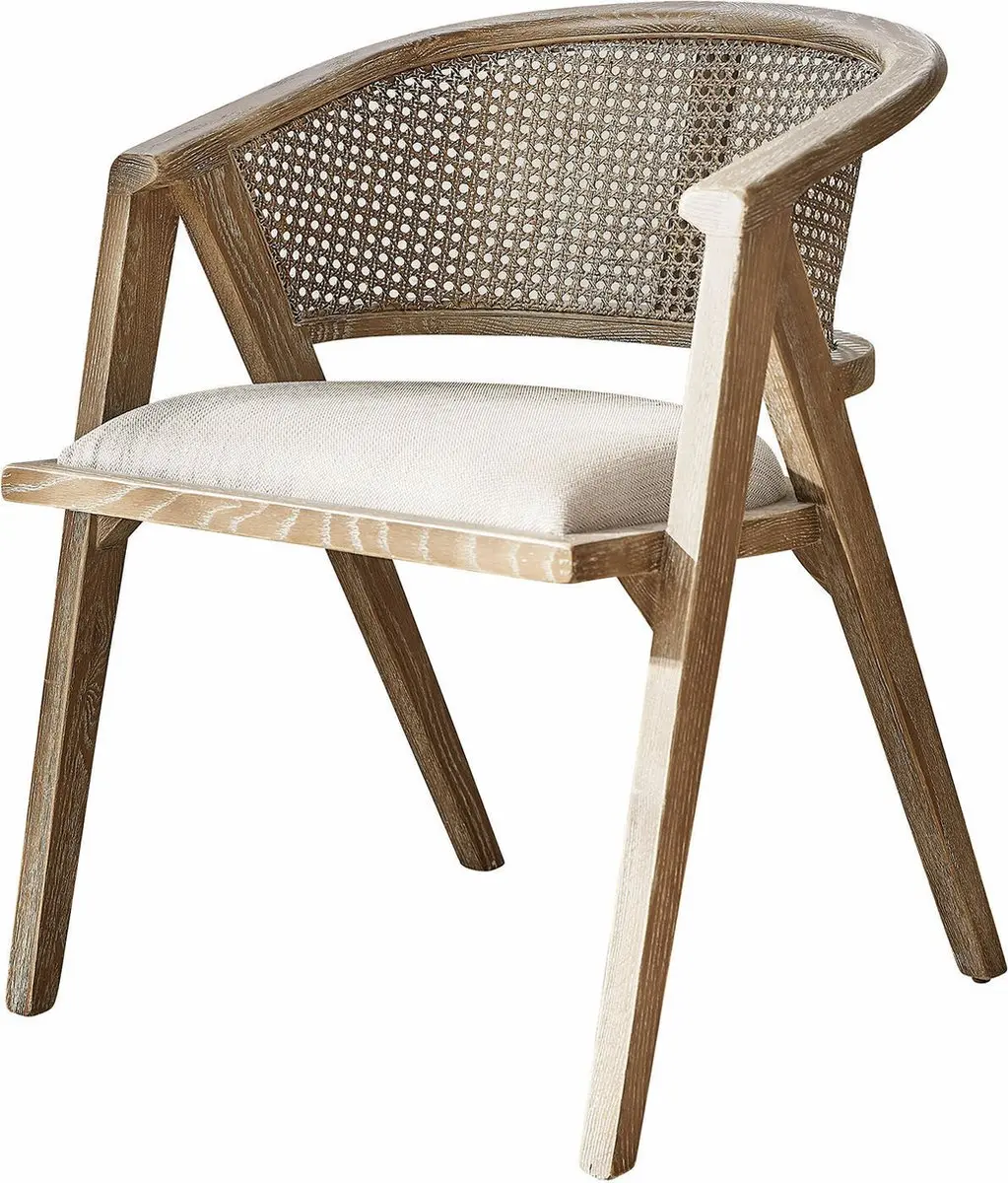 Loberon Collaroy Stoel - Bruin/Beige - afbeelding 4 van 6