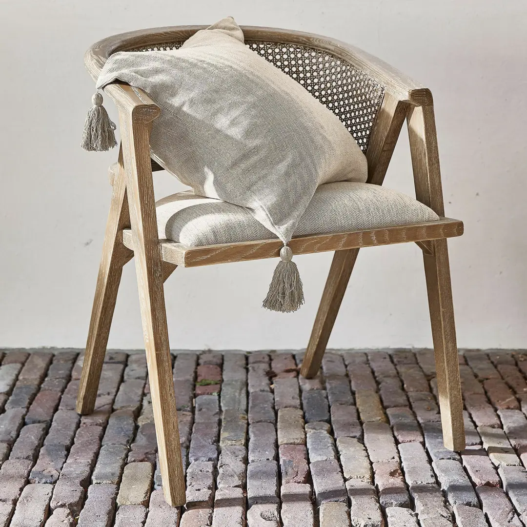 Loberon Collaroy Stoel - Bruin/Beige - afbeelding 6 van 6