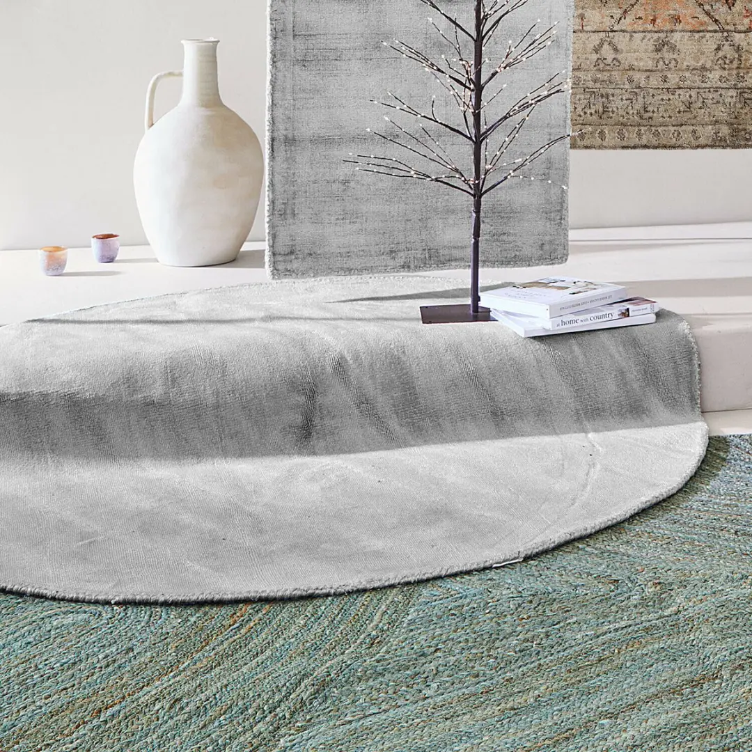 Loberon Mariselle Vloerkleed 120cm - Grijs - afbeelding 5 van 6