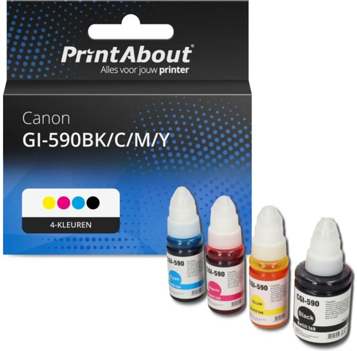 PrintAbout GI-590BK/C/M/Y Inktcartridge 4-kleuren