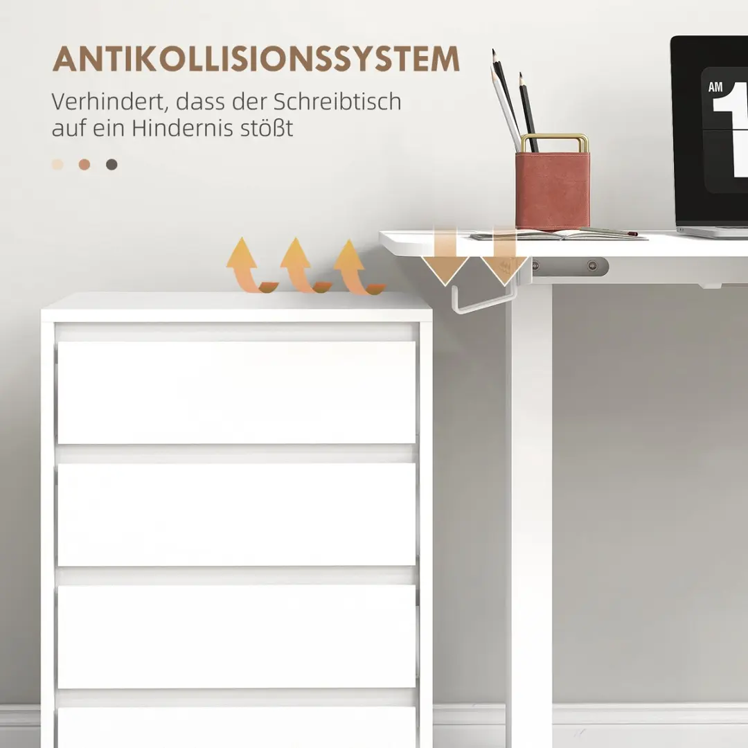 Vinsetto Elektrisch Hoogteverstelbaar Bureau 120x60cm Wit - afbeelding 5 van 6