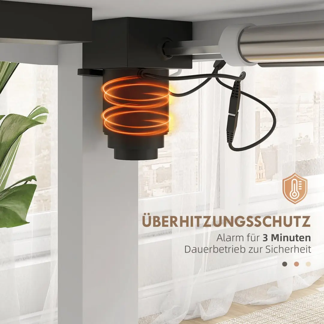 Vinsetto Elektrisch Hoogteverstelbaar Bureau 120x60cm Wit - afbeelding 3 van 6