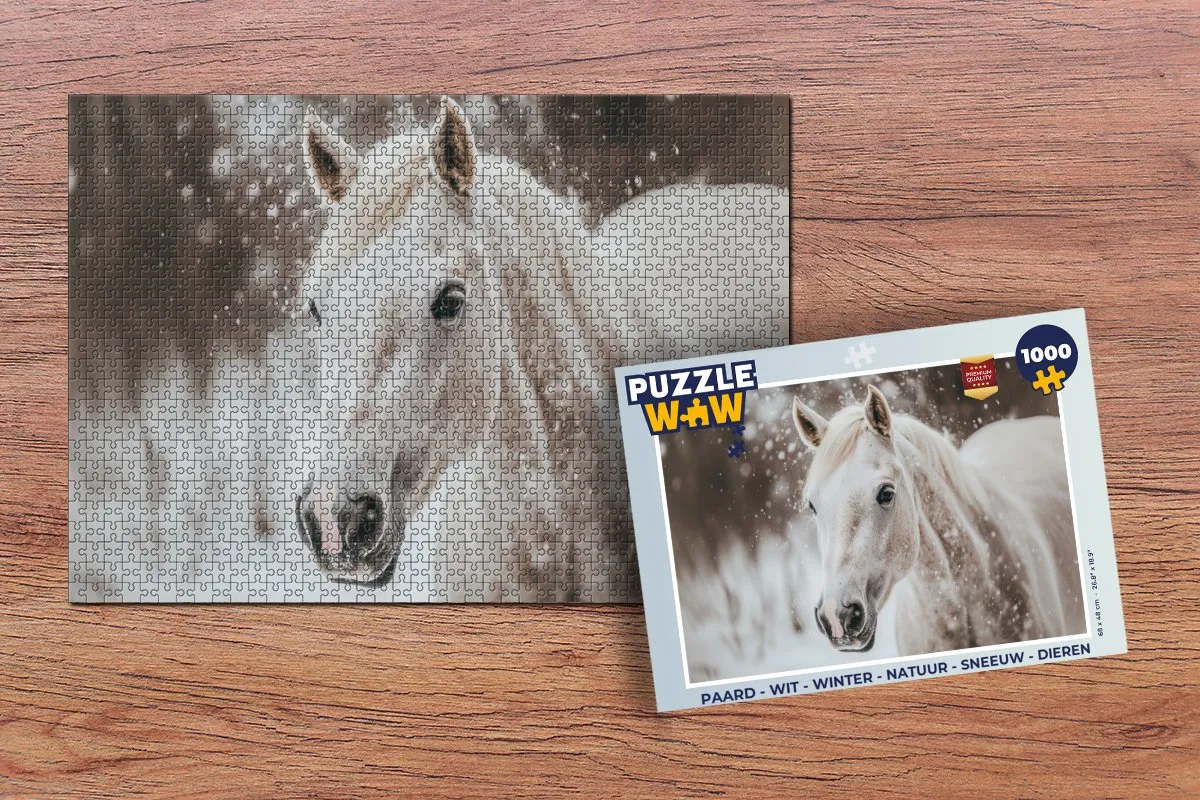 PuzzleWow Paard Winter Legpuzzel 1000 Stuks