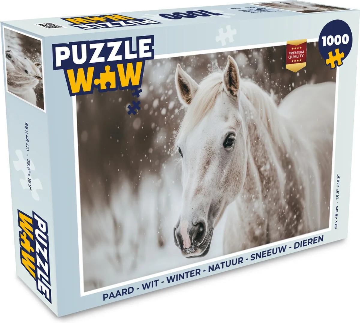 PuzzleWow Paard Winter Legpuzzel 1000 Stuks