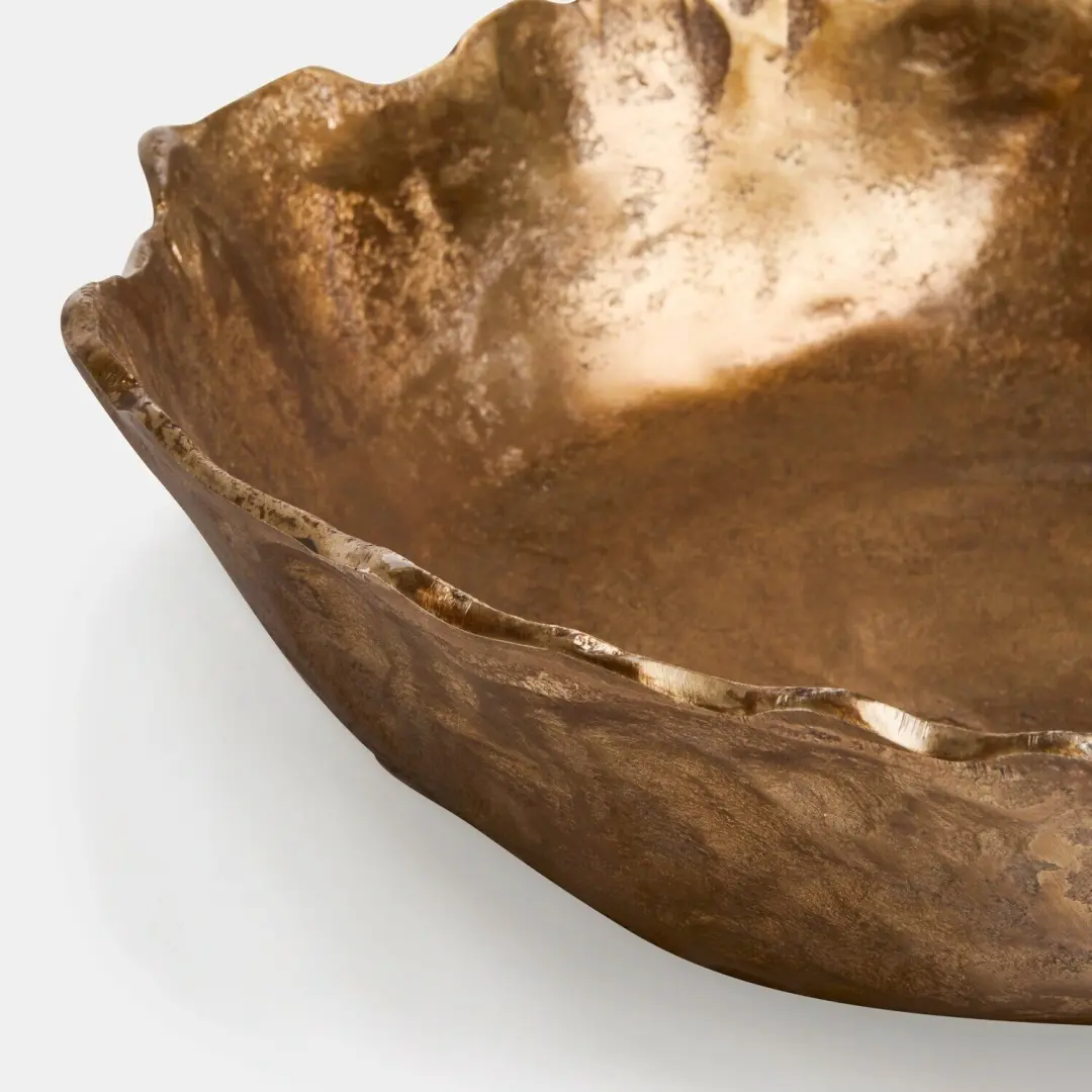 Loberon Quéloraine Schaal - Ø36,5cm - Antiekgoud - afbeelding 4 van 5