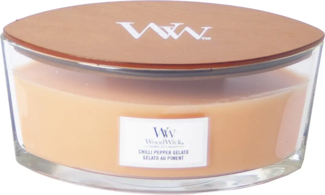 WoodWick Heartwick Flame Ellipse Geurkaars - Chilli Pepper Gelato - afbeelding 4 van 5