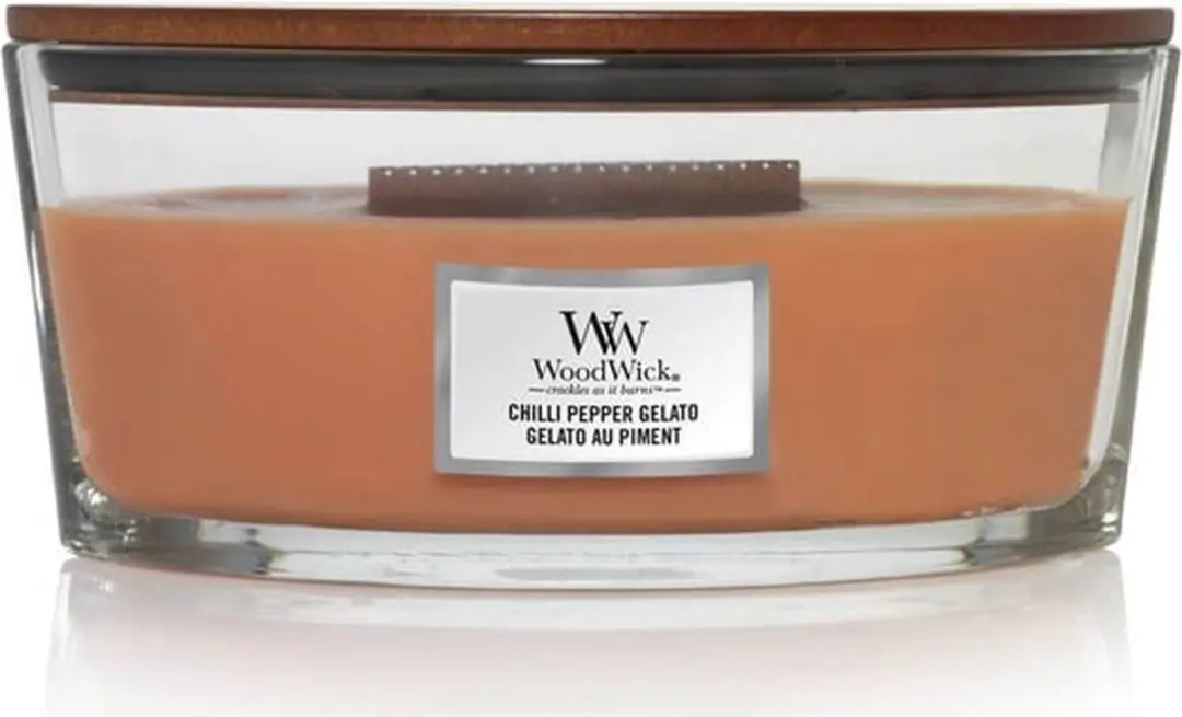 WoodWick Heartwick Flame Ellipse Geurkaars - Chilli Pepper Gelato - afbeelding 5 van 5