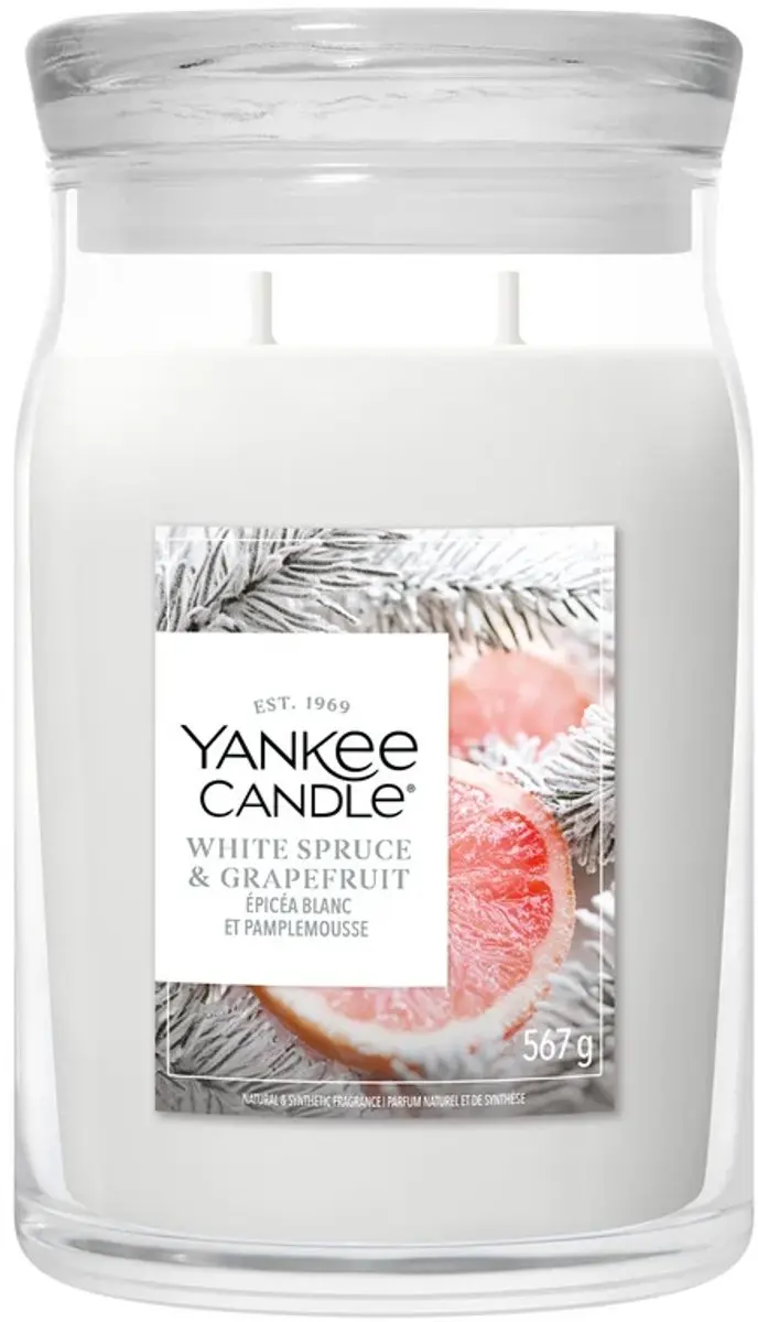 Yankee Candle White Spruce & Grapefruit Geurkaars