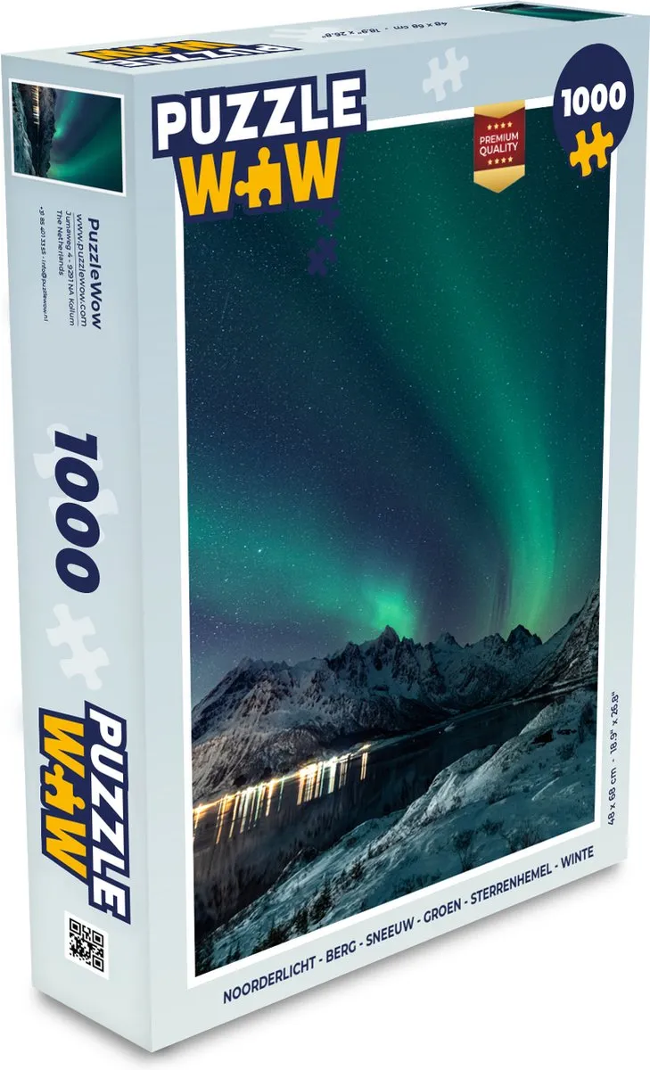 PuzzleWow Noorderlicht Legpuzzel 1000 Stuks - Multicolor