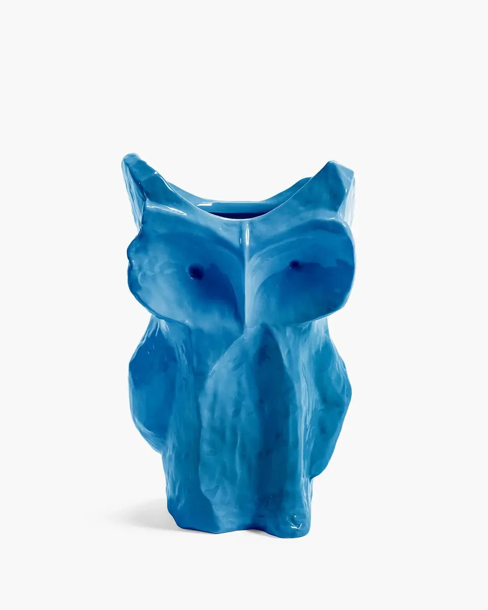 Serax Marni Midnight Creatures uil vaas D19.5cm H30cm blauw