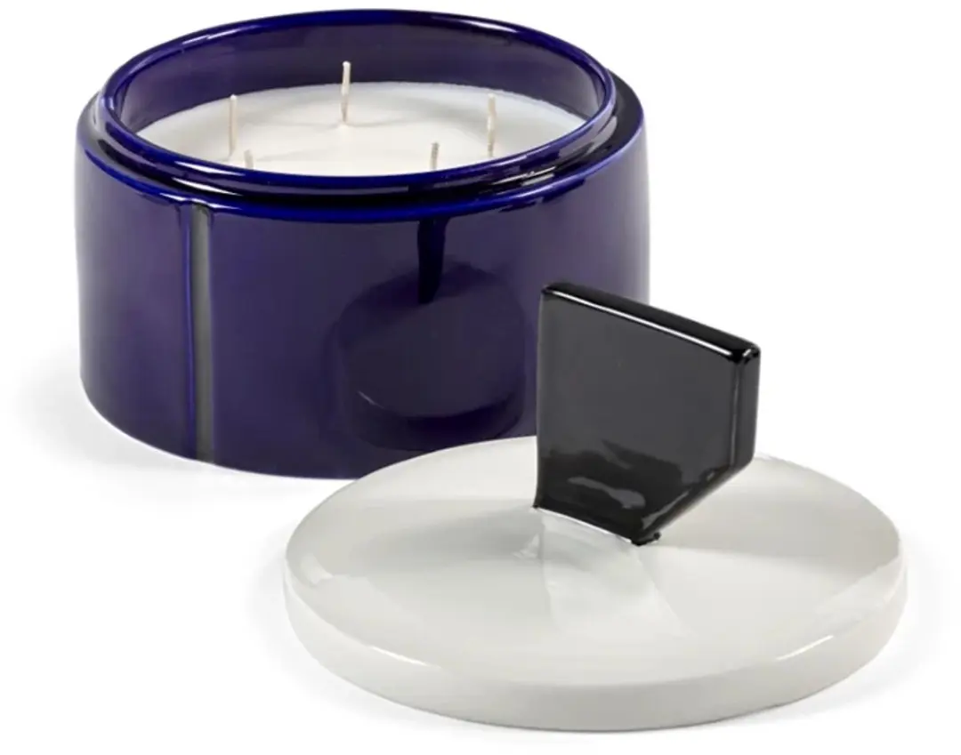Serax Plan C Candela 01 geurkaars D17cm H16cm blauw / zwart