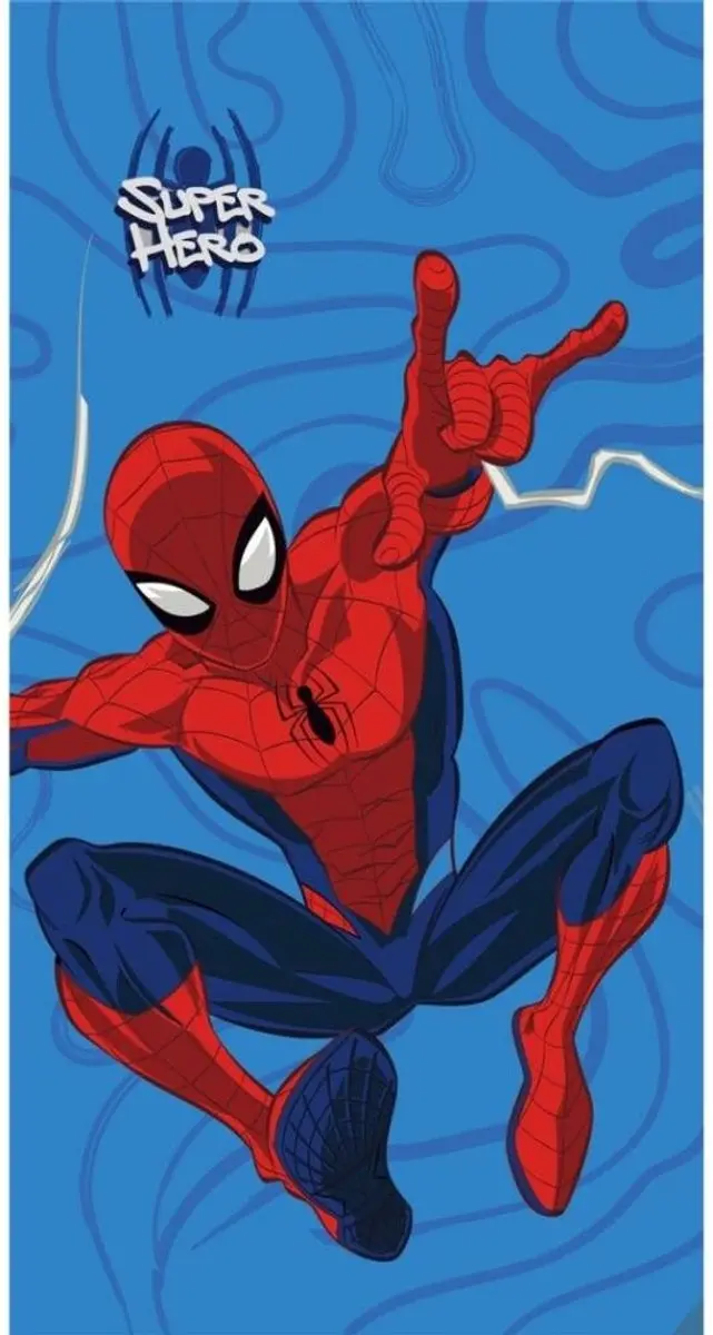 Spider-Man Strandlaken 70x140cm Blauw/Rood - afbeelding 2 van 2