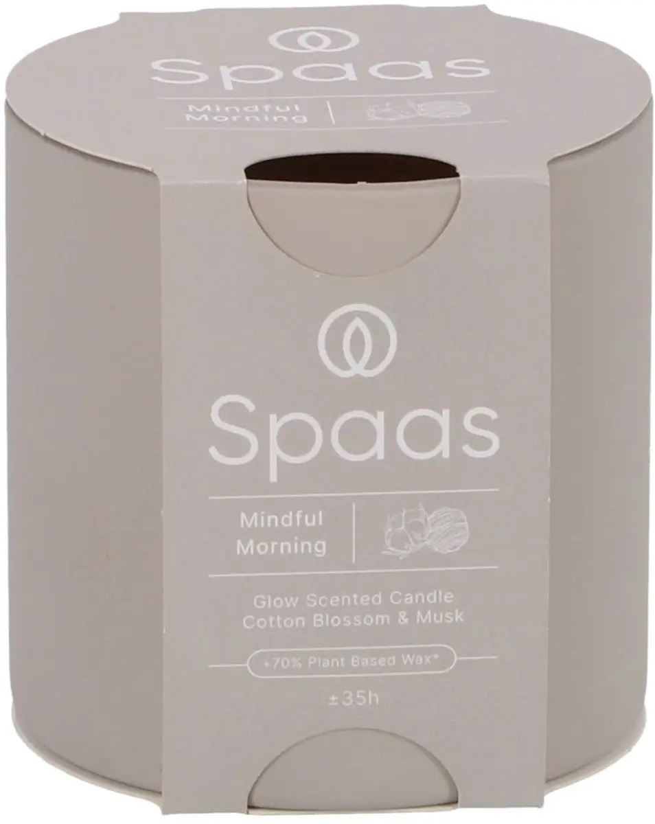 Spaas Glow Geurkaars Katoenbloesem & Muskus